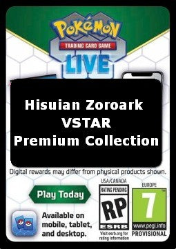 Live Code Card (Hisuian Zoroark VSTAR Premium Collection) - Pokémon Products (Online Code Card)