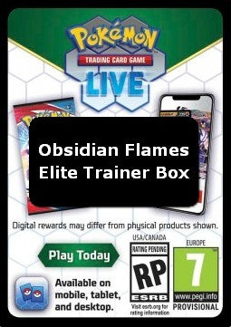Live Code Card (Elite Trainer Box) - Obsidian Flames (Online Code Card)