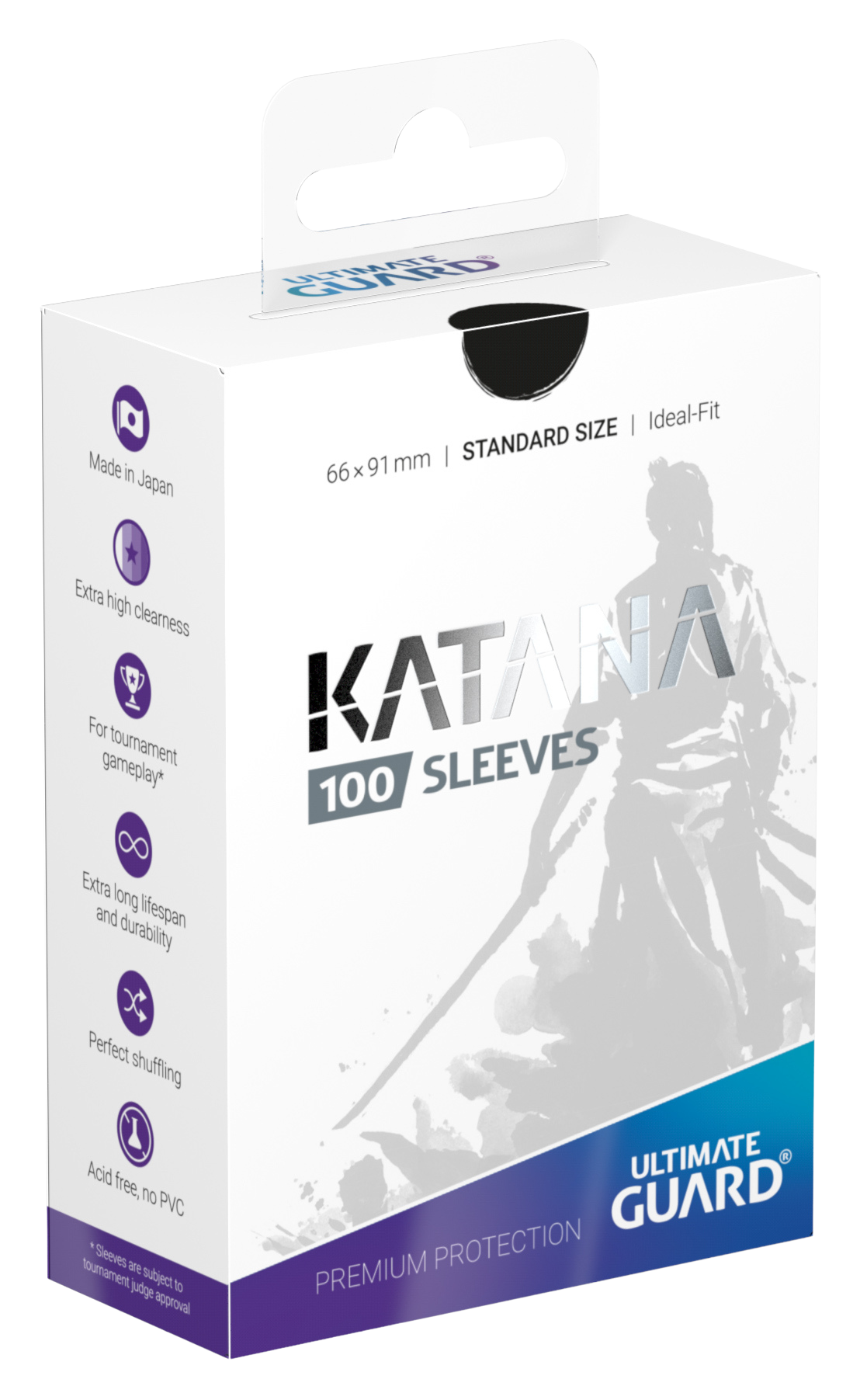 Ultimate Guard Katana Sleeves zwart voor een dubbel gesleeved Commander deck