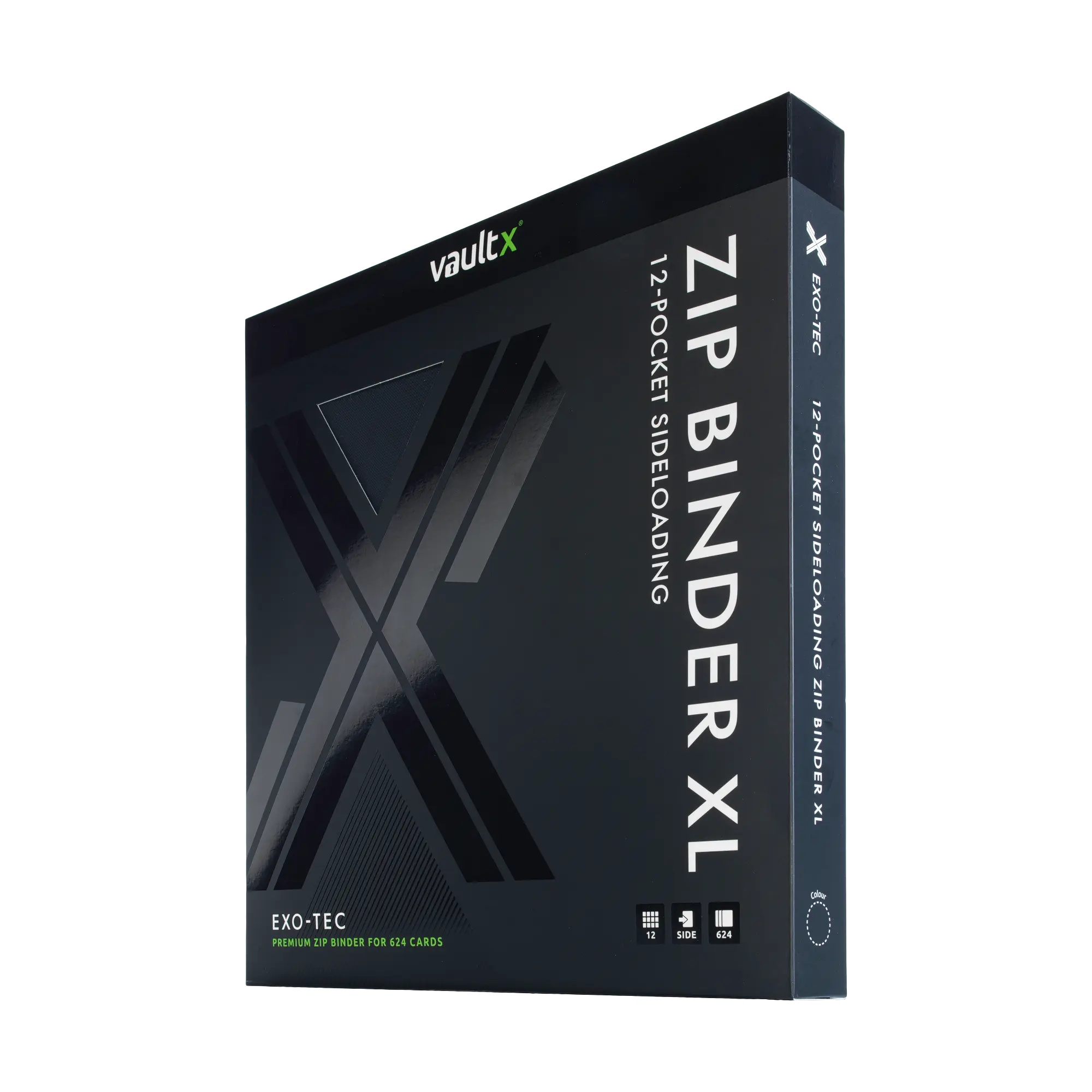 12-Pocket Exo-Tec® Zip Binder Signature Black - The Upkeep