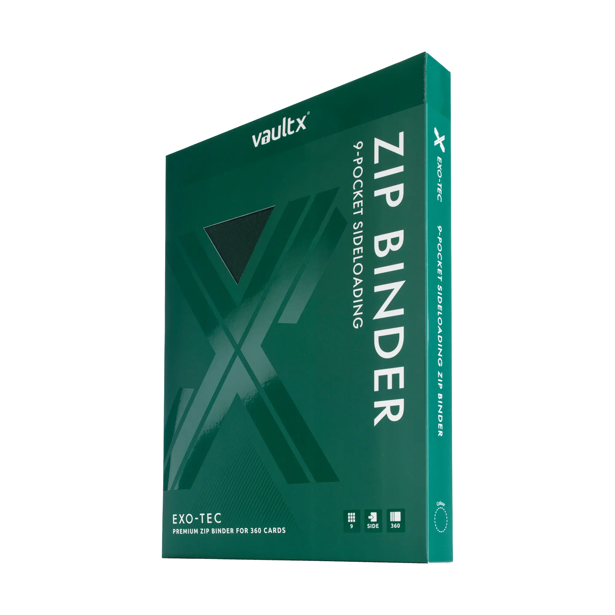 9-Pocket Exo-Tec® Zip Binder Forest Green - The Upkeep