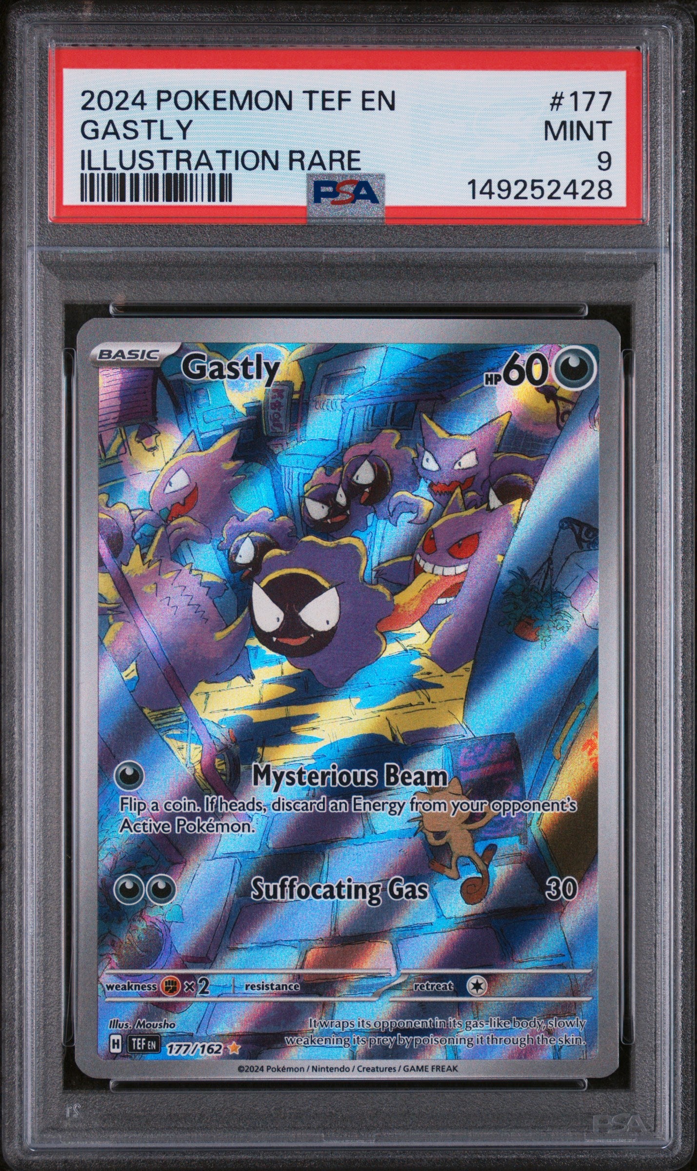 Pokémon: Gastly - Temporal Forces #177 - PSA 9-thumbmail-1