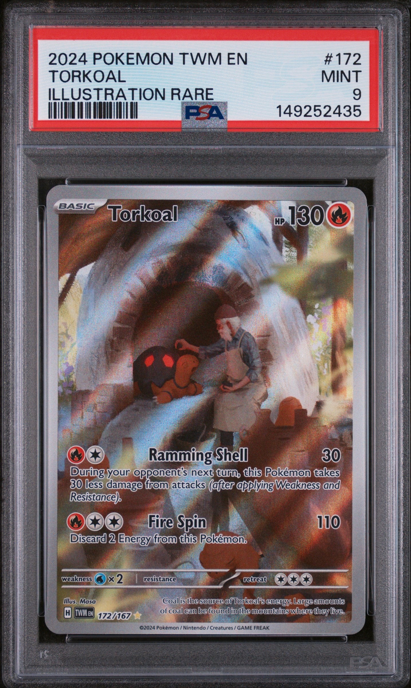 Pokémon: Torkoal - Twilight Masquerade #172 - PSA 9-thumbmail-1