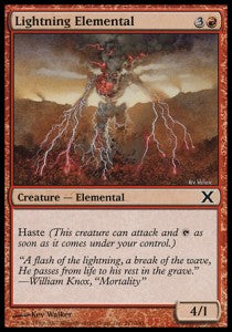 Lightning Elemental - Tenth Edition (Common) [10E-217]