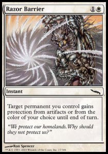 Razor Barrier⁣ - Mirrodin⁣ (Common)⁣ [17]