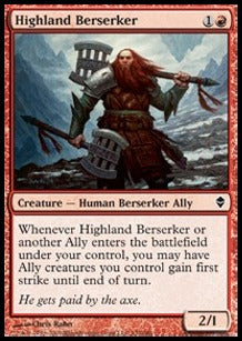 Highland Berserker⁣ - Zendikar⁣ (Common)⁣ [132]