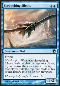 Screeching Silcaw⁣ - Scars of Mirrodin⁣ (Common)⁣ [42]
