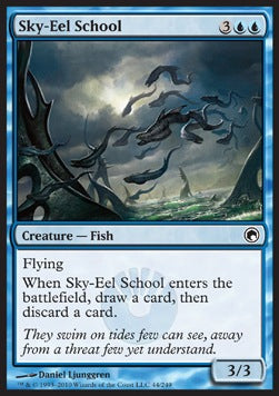 Sky-Eel School⁣ - Scars of Mirrodin⁣ (Common)⁣ [44]