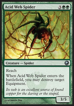 Acid Web Spider⁣ - Scars of Mirrodin⁣ (Uncommon)⁣ [108]