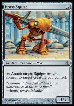Brass Squire⁣ - Mirrodin Besieged⁣ (Uncommon)⁣ [101]