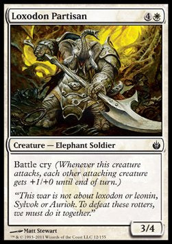 Loxodon Partisan⁣ - Mirrodin Besieged⁣ (Common)⁣ [12]