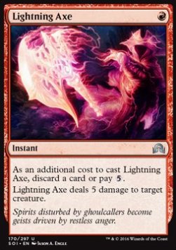 Lightning Axe⁣ - Shadows over Innistrad⁣ (Uncommon)⁣ [170]