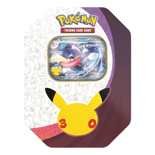 Pokémon 30th Celebration ex Tin Greninja ex met 4 boosterpacks en foil promokaart