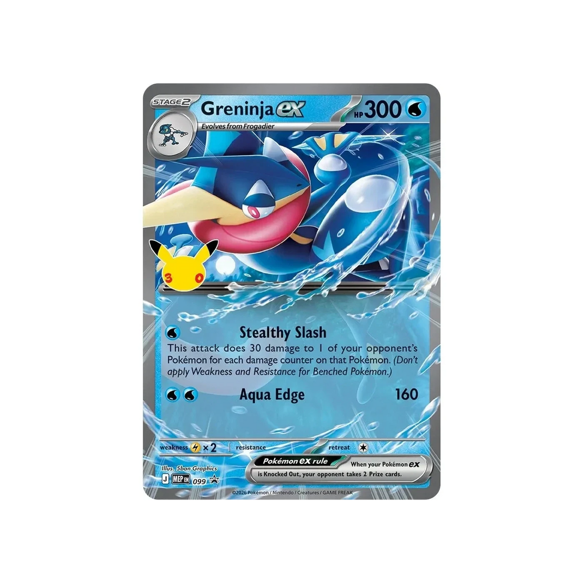 Pokémon 30th Celebration ex Tin Greninja ex, productfoto 2