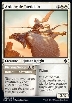 Ardenvale Tactician // Dizzying Swoop⁣ - Throne of Eldraine⁣ (Common)⁣ [5]