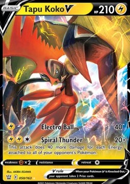 Tapu Koko V⁣ - Battle Styles⁣ (Ultra Rare)⁣ [50]