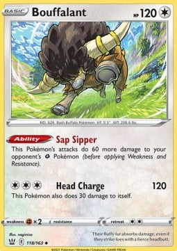 Bouffalant⁣ - Battle Styles⁣ (Uncommon)⁣ [118]