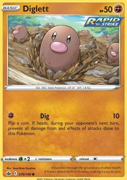 Diglett⁣ - Chilling Reign⁣ (Common)⁣ [076]