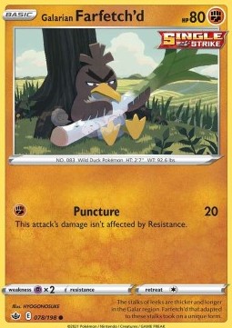 Galarian Farfetch'd⁣ - Chilling Reign⁣ (Common)⁣ [078]