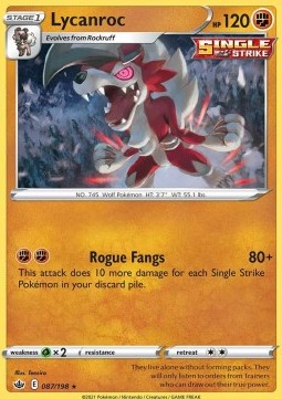 Lycanroc⁣ - Chilling Reign⁣ (Holo Rare)⁣ [087]