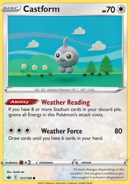 Castform⁣ - Chilling Reign⁣ (Common)⁣ [121]