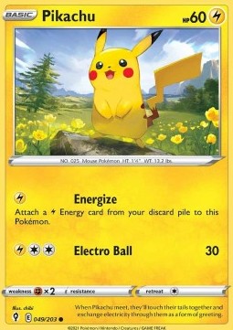 Pikachu⁣ - Evolving Skies⁣ (Common)⁣ [049]