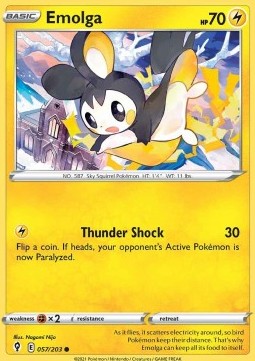 Emolga⁣ - Evolving Skies⁣ (Common)⁣ [057]