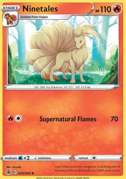 Ninetales⁣ - Fusion Strike⁣ (Uncommon)⁣ [030]