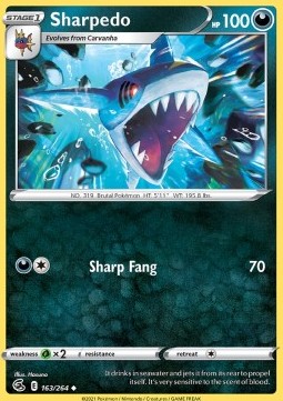 Sharpedo⁣ - Fusion Strike⁣ (Uncommon)⁣ [163]