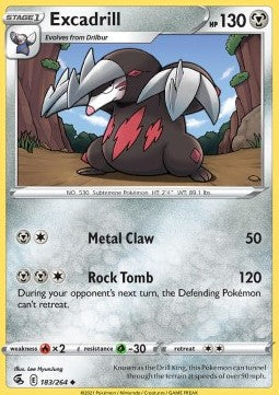 Excadrill⁣ - Fusion Strike⁣ (Uncommon)⁣ [183]