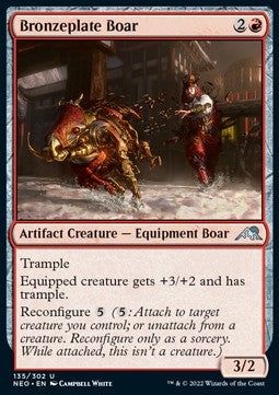 Bronzeplate Boar⁣ - Kamigawa: Neon Dynasty⁣ (Uncommon)⁣ [135]