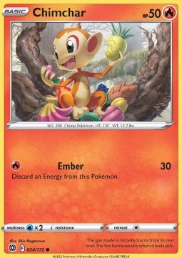Chimchar⁣ - Brilliant Stars⁣ (Common)⁣ [024]