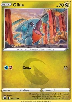 Gible⁣ - Brilliant Stars⁣ (Common)⁣ [107]