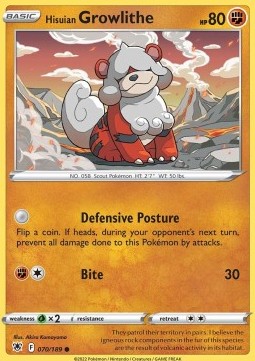 Hisuian Growlithe⁣ - Astral Radiance⁣ (Common)⁣ [070]