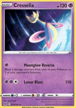Cresselia⁣ - Lost Origin⁣ (Holo Rare)⁣ [074]