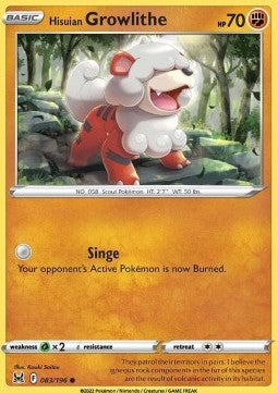 Hisuian Growlithe⁣ - Lost Origin⁣ (Common)⁣ [083]