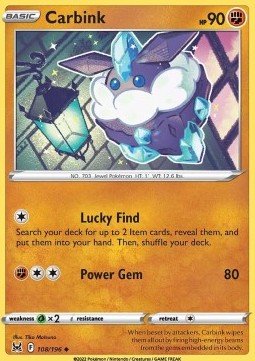 Carbink⁣ - Lost Origin⁣ (Uncommon)⁣ [108]