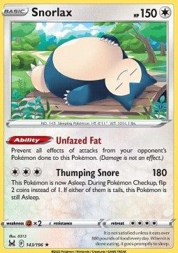 Snorlax⁣ - Lost Origin⁣ (Holo Rare)⁣ [143]