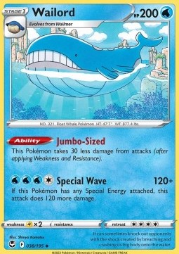 Wailord⁣ - Silver Tempest⁣ (Uncommon)⁣ [038]