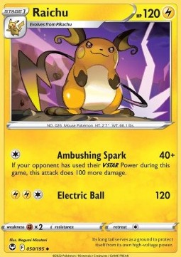 Raichu⁣ - Silver Tempest⁣ (Uncommon)⁣ [050]
