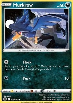Murkrow⁣ - Silver Tempest⁣ (Common)⁣ [106]