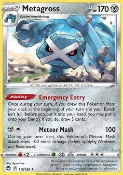 Metagross⁣ - Silver Tempest⁣ (Holo Rare)⁣ [119]