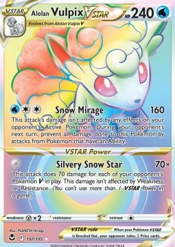 Alolan Vulpix VSTAR⁣ - Silver Tempest⁣ (Secret Rare)⁣ [197]