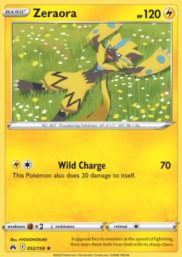 Zeraora⁣ - Crown Zenith⁣ (Rare)⁣ [052]