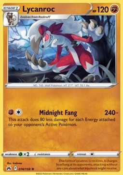 Lycanroc⁣ - Crown Zenith⁣ (Rare)⁣ [074]