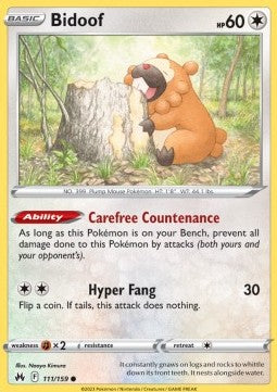 Bidoof⁣ - Crown Zenith⁣ (Common)⁣ [111]