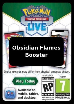 Live Code Card (Booster)⁣ - Obsidian Flames⁣ (Online Code Card)