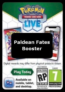 Live Code Card (Booster)⁣ - Paldean Fates⁣ (Online Code Card)