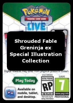 Live Code Card (Greninja ex Special Illustration Collection)⁣ - Shrouded Fable⁣ (Online Code Card)