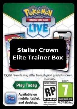 Live Code Card (Elite Trainer Box)⁣ - Stellar Crown⁣ (Online Code Card)
